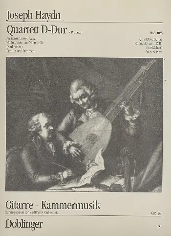 Quartett D-Dur Hob.III:8 für konzertierende Gitarre und Streichtrio, Partitur und Stimmen