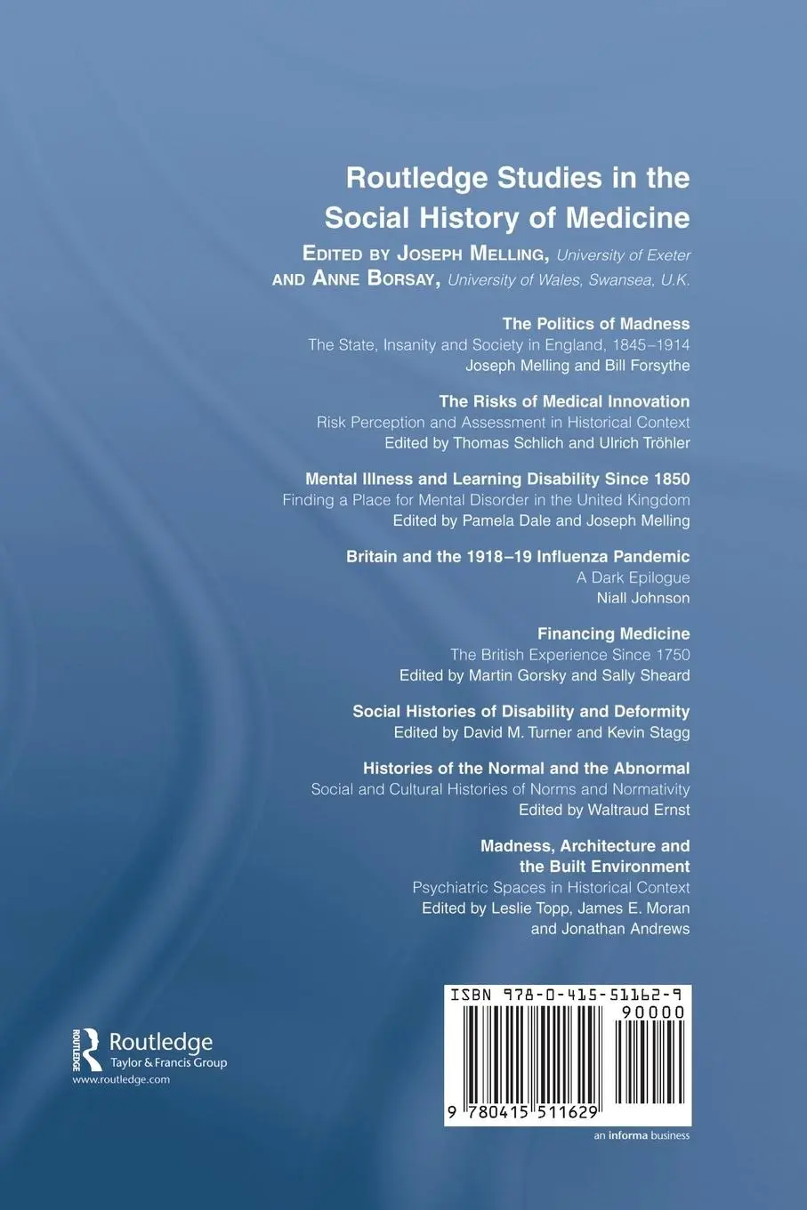 Rückseite: 9780415511629 | Madness, Architecture and the Built Environment | James Moran (u. a.)