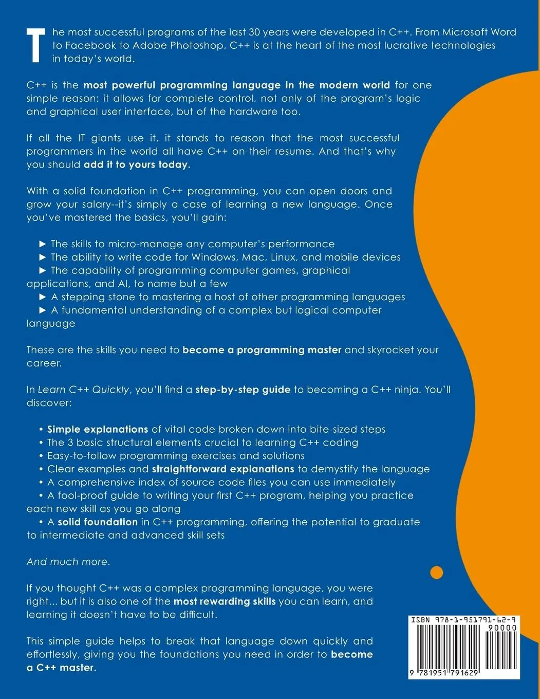 Rückseite: 9781951791629 | Learn C++ Quickly | Code Quickly | Taschenbuch | Englisch | 2020