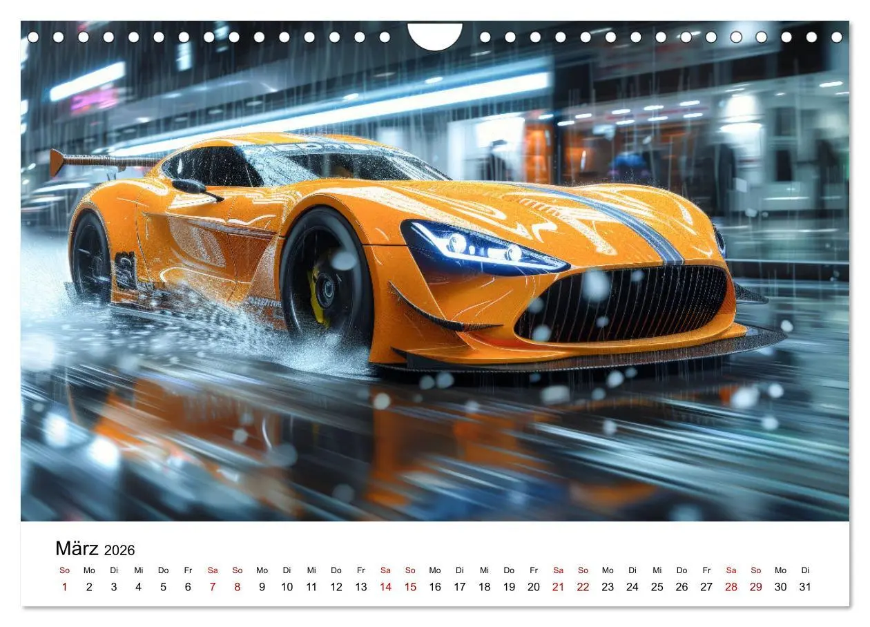 Bild: 9783457341629 | Schnelle Sportwagen (Wandkalender 2026 DIN A4 quer), CALVENDO...