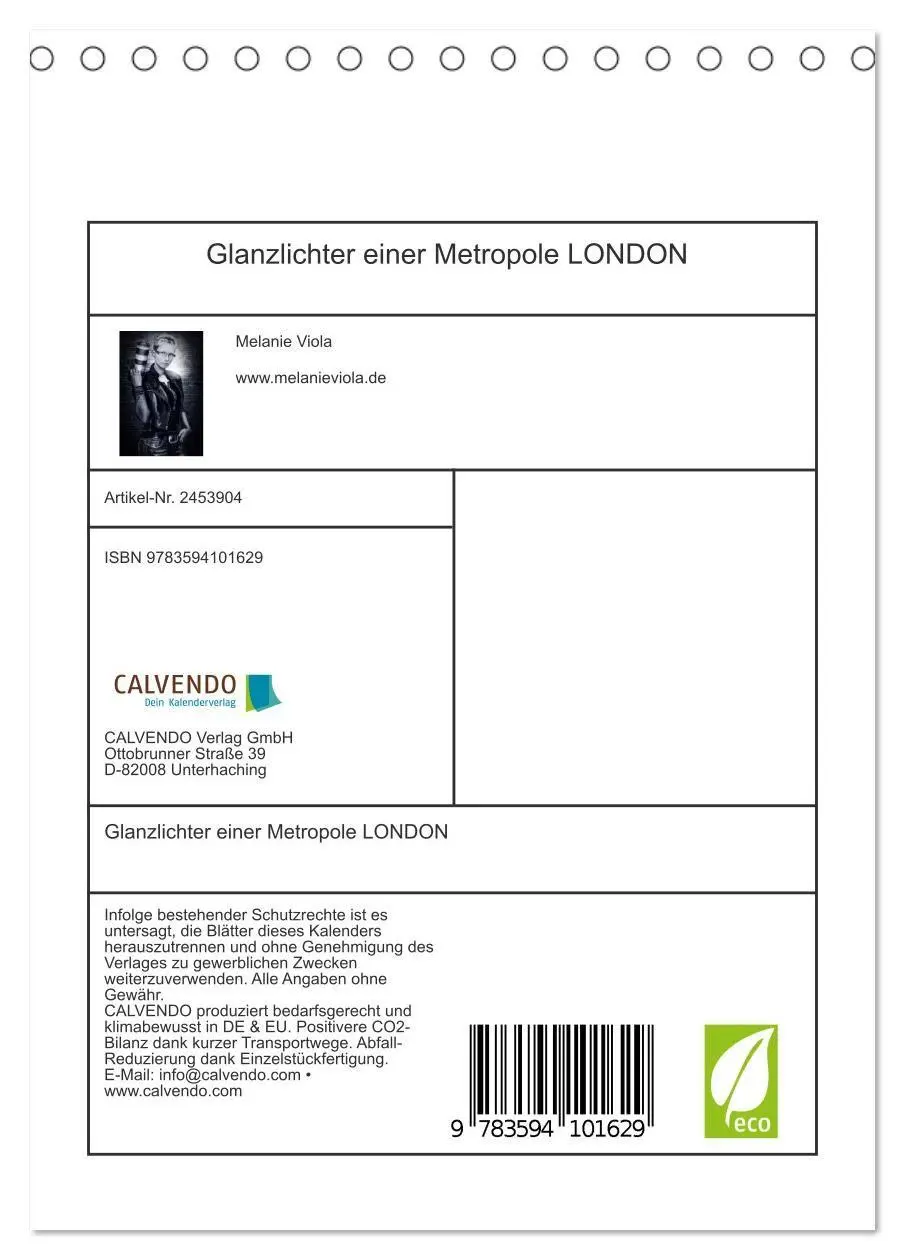 Bild: 9783594101629 | Glanzlichter einer Metropole LONDON (Tischkalender 2027 DIN A5...