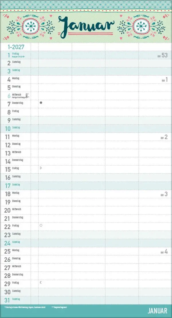 Bild: 9783819301629 | Familienplaner Vintage Zetteltasche 2027 | Korsch Verlag | Kalender