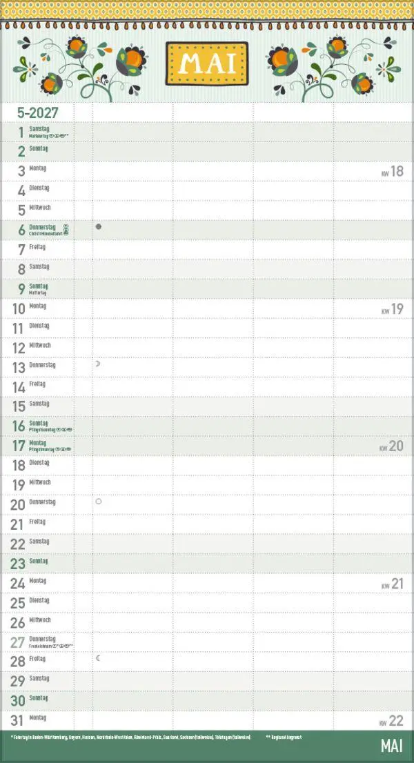 Bild: 9783819301629 | Familienplaner Vintage Zetteltasche 2027 | Korsch Verlag | Kalender