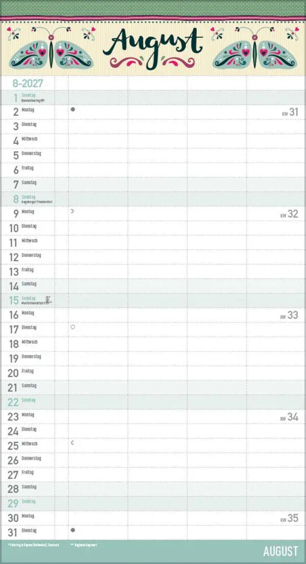 Bild: 9783819301629 | Familienplaner Vintage Zetteltasche 2027 | Korsch Verlag | Kalender