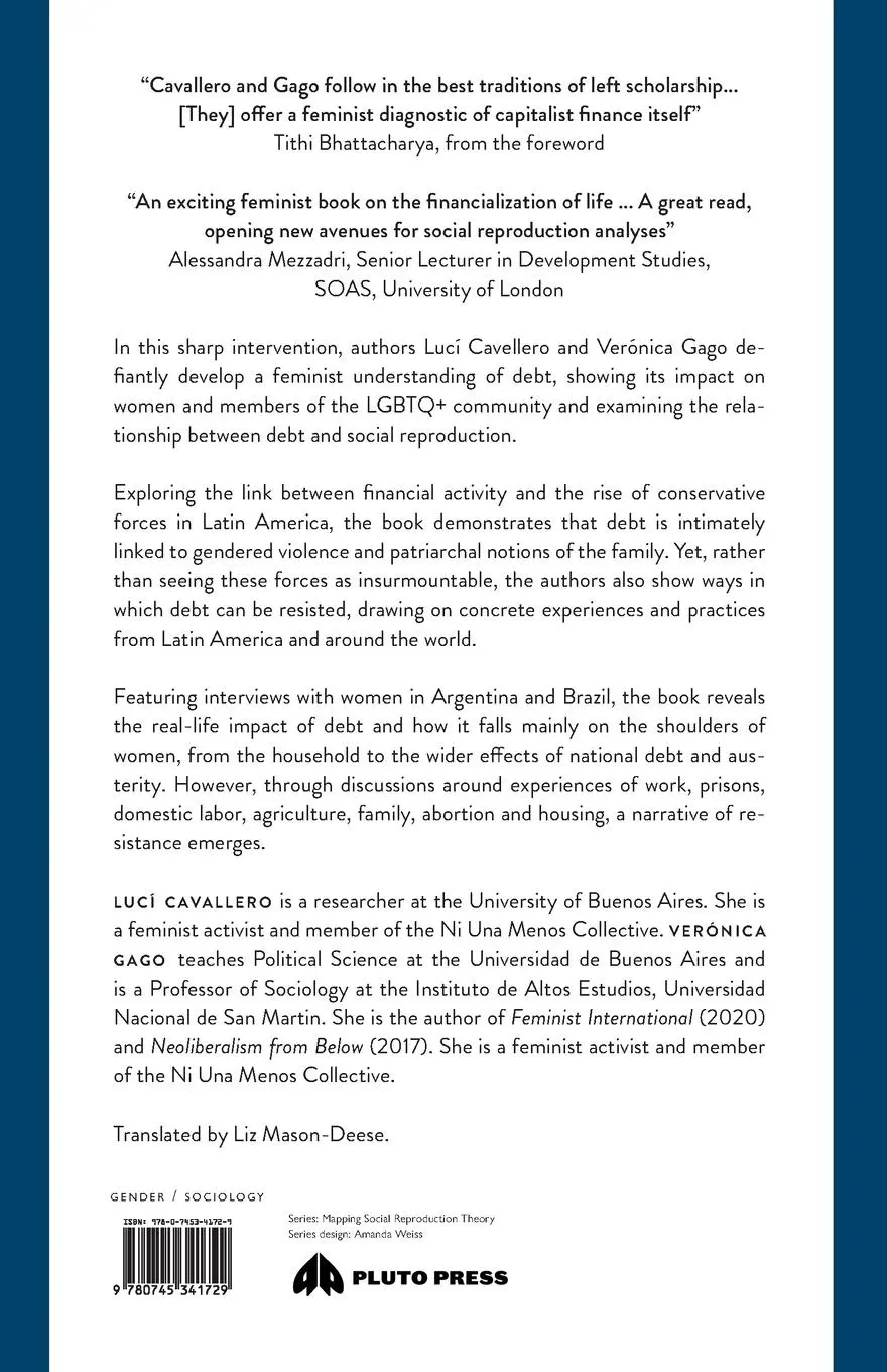 Rückseite: 9780745341729 | A Feminist Reading of Debt, A | Lucí Cavallero (u. a.) | Taschenbuch