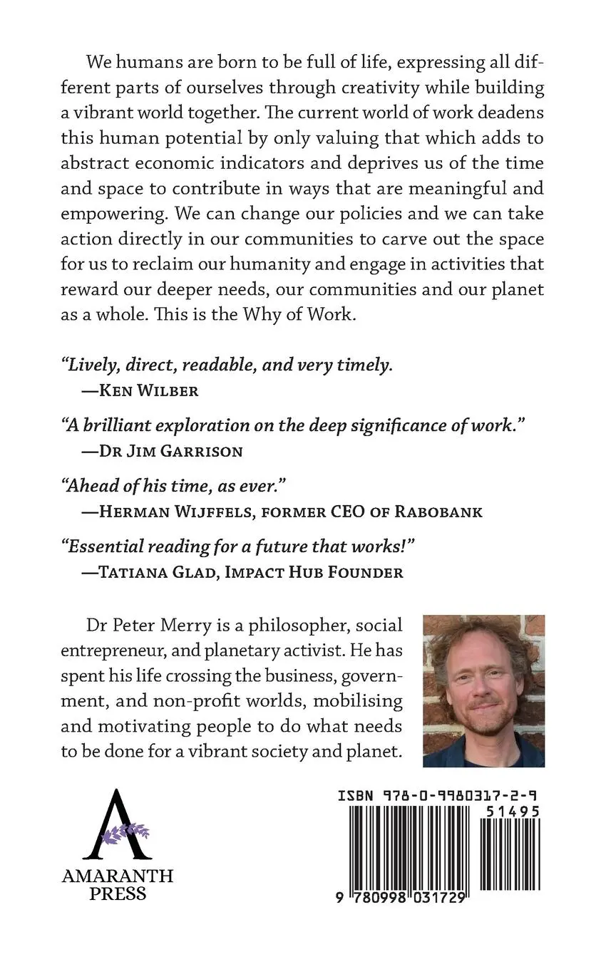 Rückseite: 9780998031729 | Why Work? | Economics and Work for People and Planet | Peter Merry