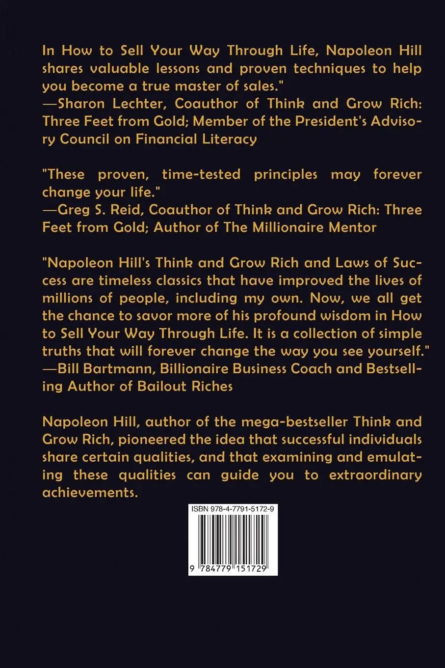 Rückseite: 9784779151729 | How To Sell Your Way Through Life | Napoleon Hill | Taschenbuch