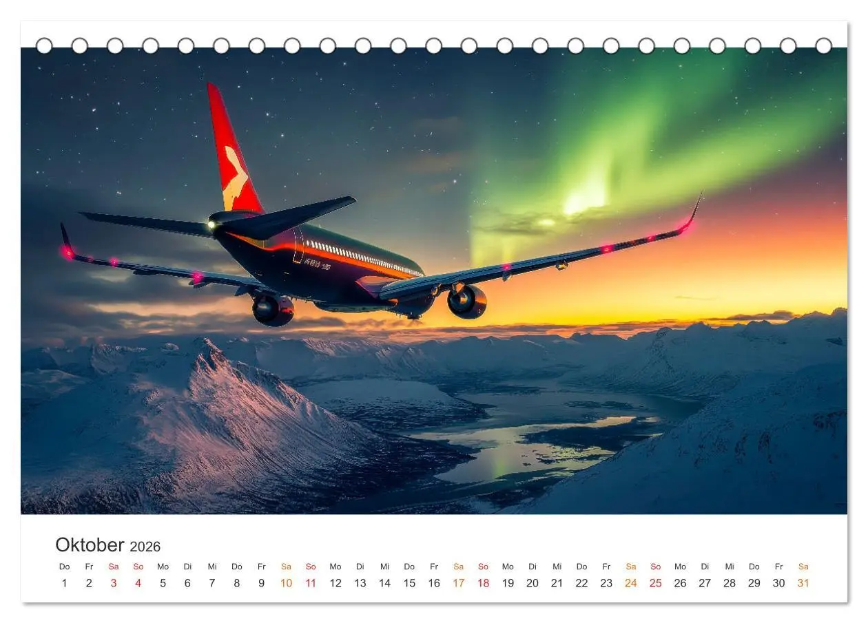 Bild: 9783457251829 | Flugzeuge - Stahlriesen am Himmel (Tischkalender 2026 DIN A5 quer),...