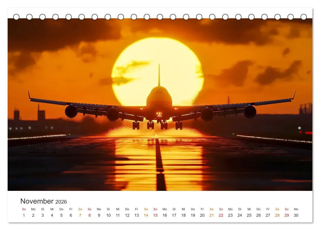 Bild: 9783457251829 | Flugzeuge - Stahlriesen am Himmel (Tischkalender 2026 DIN A5 quer),...