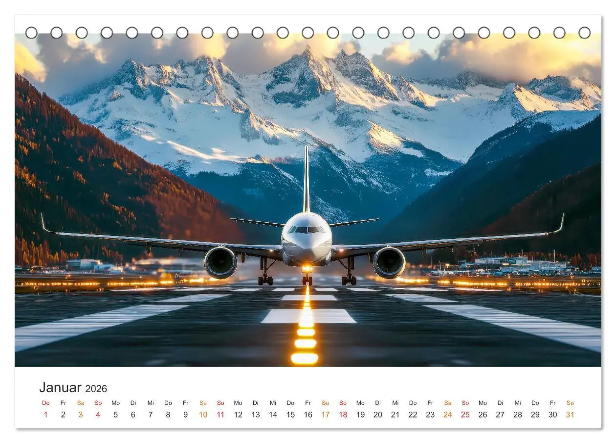 Bild: 9783457251829 | Flugzeuge - Stahlriesen am Himmel (Tischkalender 2026 DIN A5 quer),...