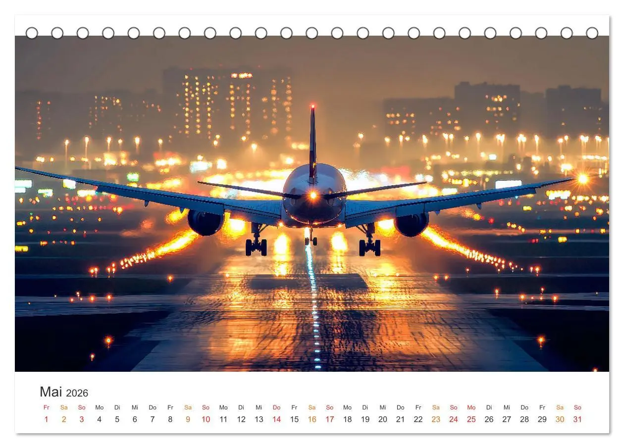 Bild: 9783457251829 | Flugzeuge - Stahlriesen am Himmel (Tischkalender 2026 DIN A5 quer),...