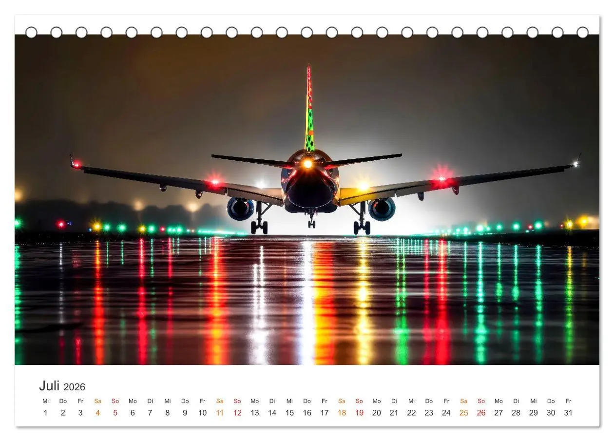Bild: 9783457251829 | Flugzeuge - Stahlriesen am Himmel (Tischkalender 2026 DIN A5 quer),...