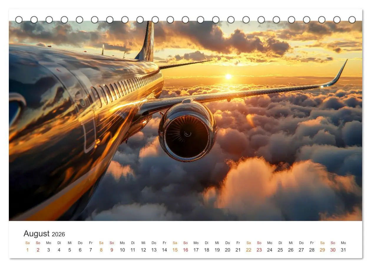 Bild: 9783457251829 | Flugzeuge - Stahlriesen am Himmel (Tischkalender 2026 DIN A5 quer),...