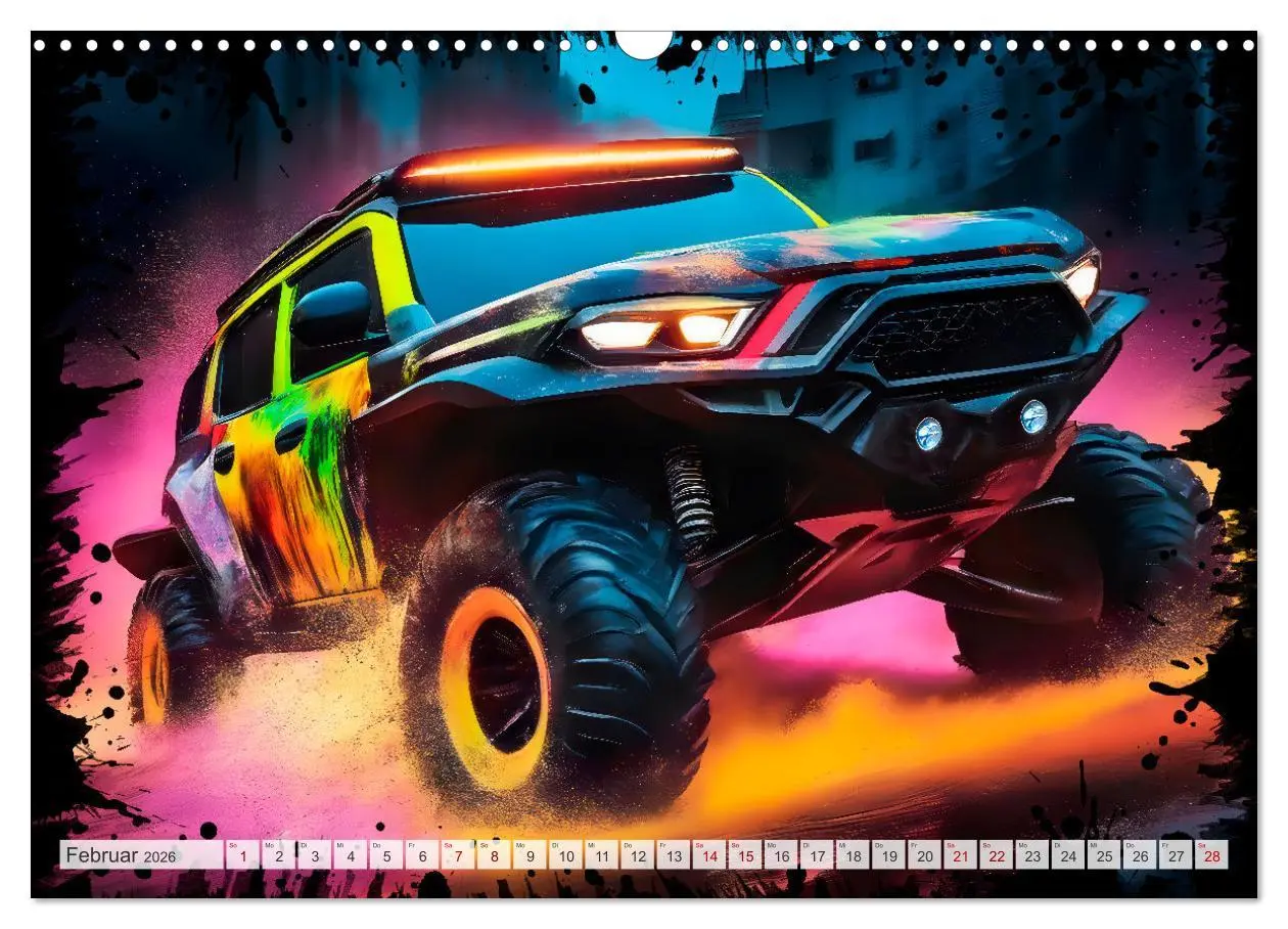 Bild: 9783457491829 | Coole KI-generierte OFF-ROAD-WAGEN (Wandkalender 2026 DIN A3 quer),...