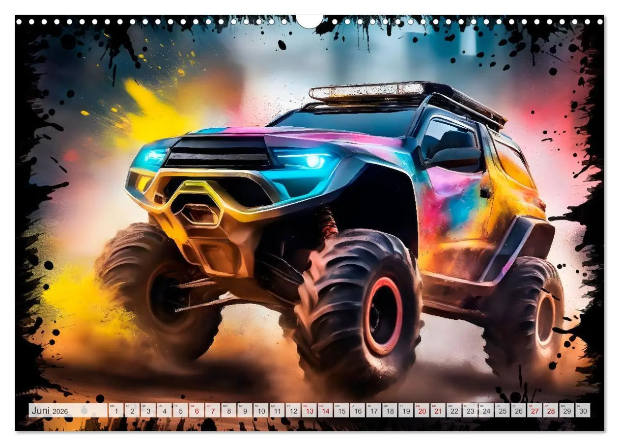 Bild: 9783457491829 | Coole KI-generierte OFF-ROAD-WAGEN (Wandkalender 2026 DIN A3 quer),...