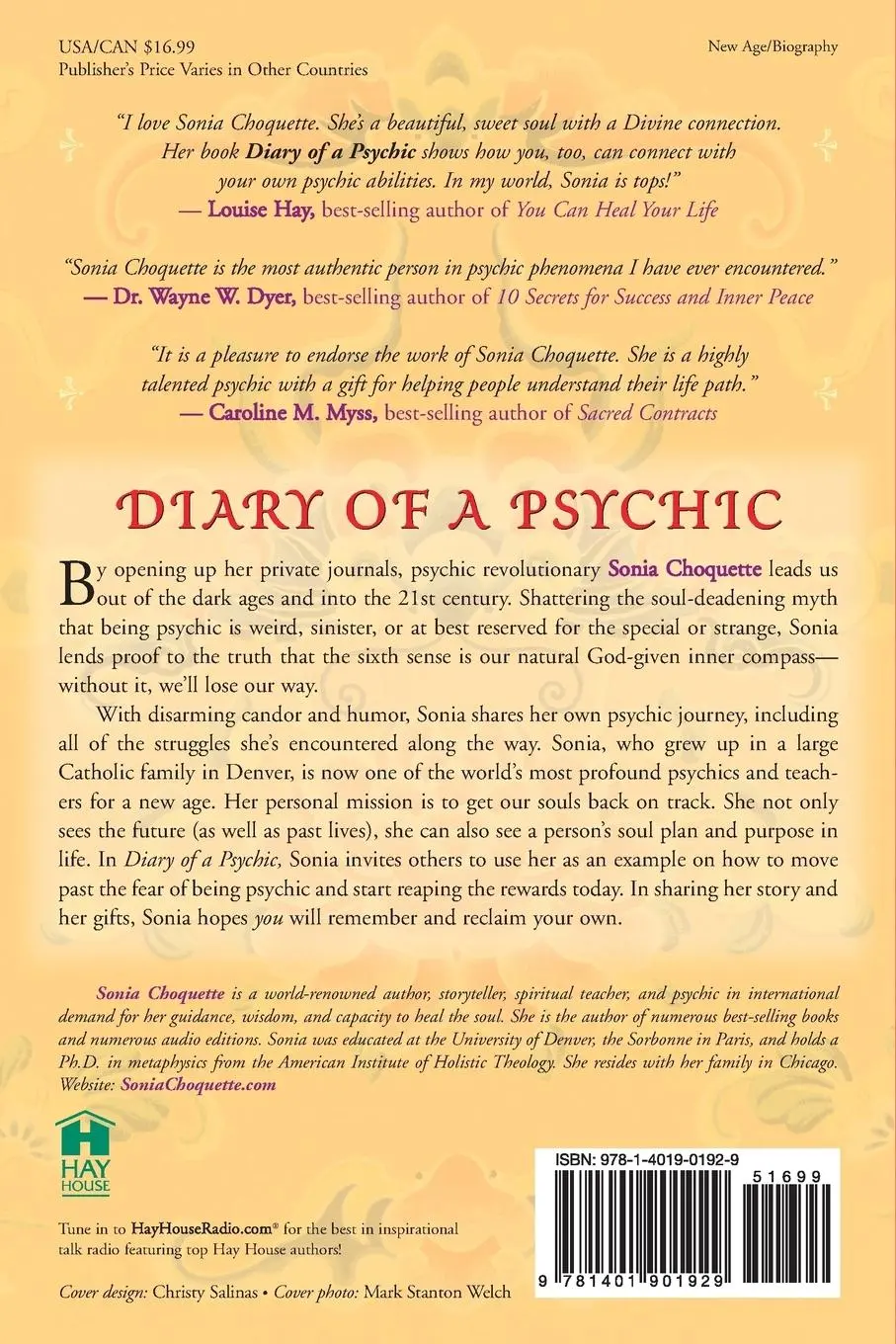 Rückseite: 9781401901929 | Diary of a Psychic | Sonia Choquette | Taschenbuch | Englisch | 2003