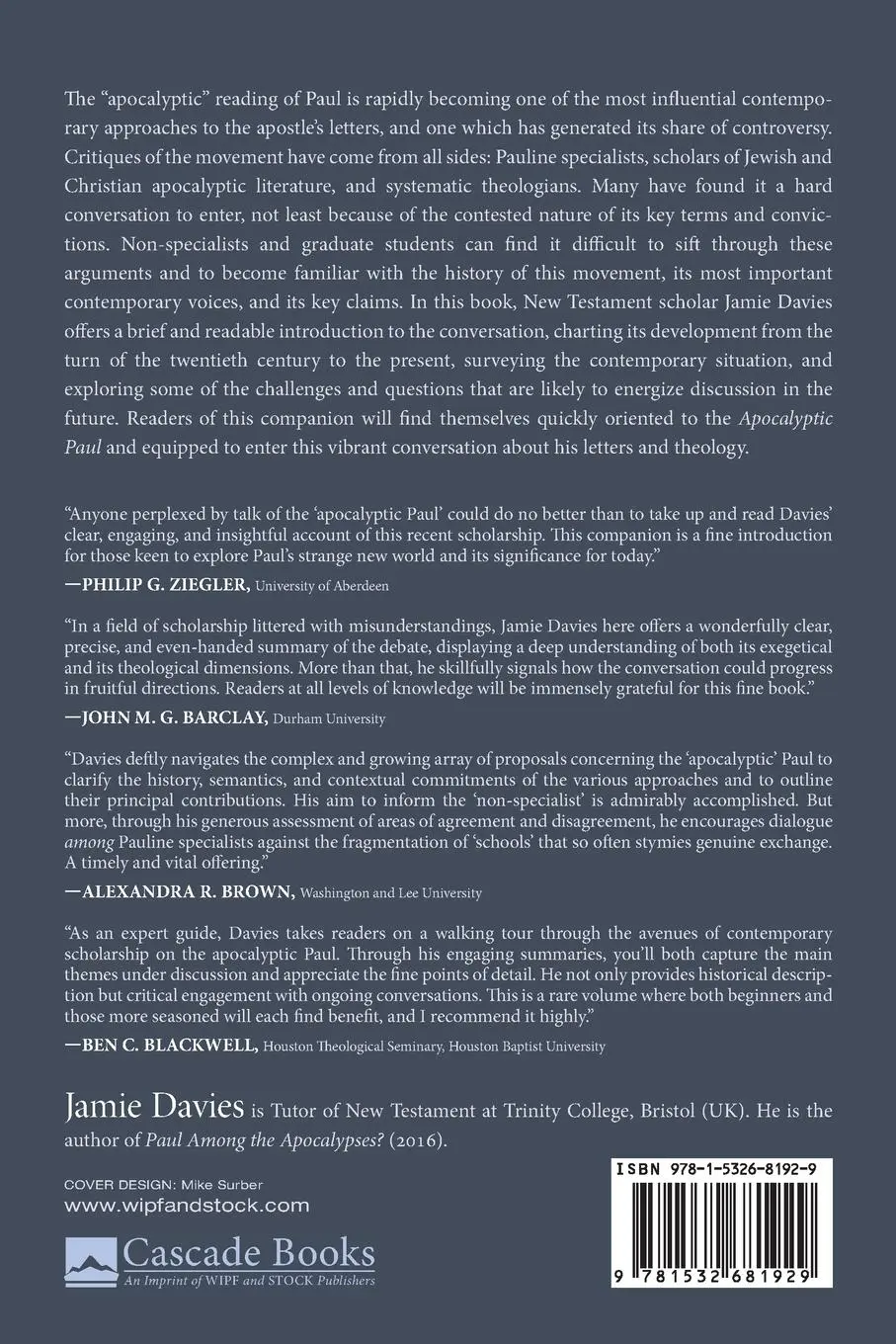 Rückseite: 9781532681929 | The Apocalyptic Paul | Jamie Davies | Taschenbuch | Englisch | 2022