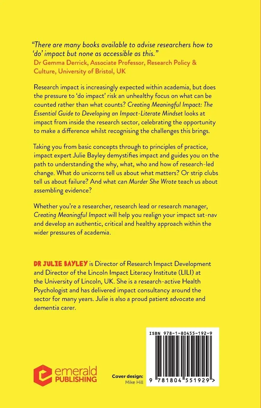 Rückseite: 9781804551929 | Creating Meaningful Impact | Julie Bayley | Taschenbuch | Englisch