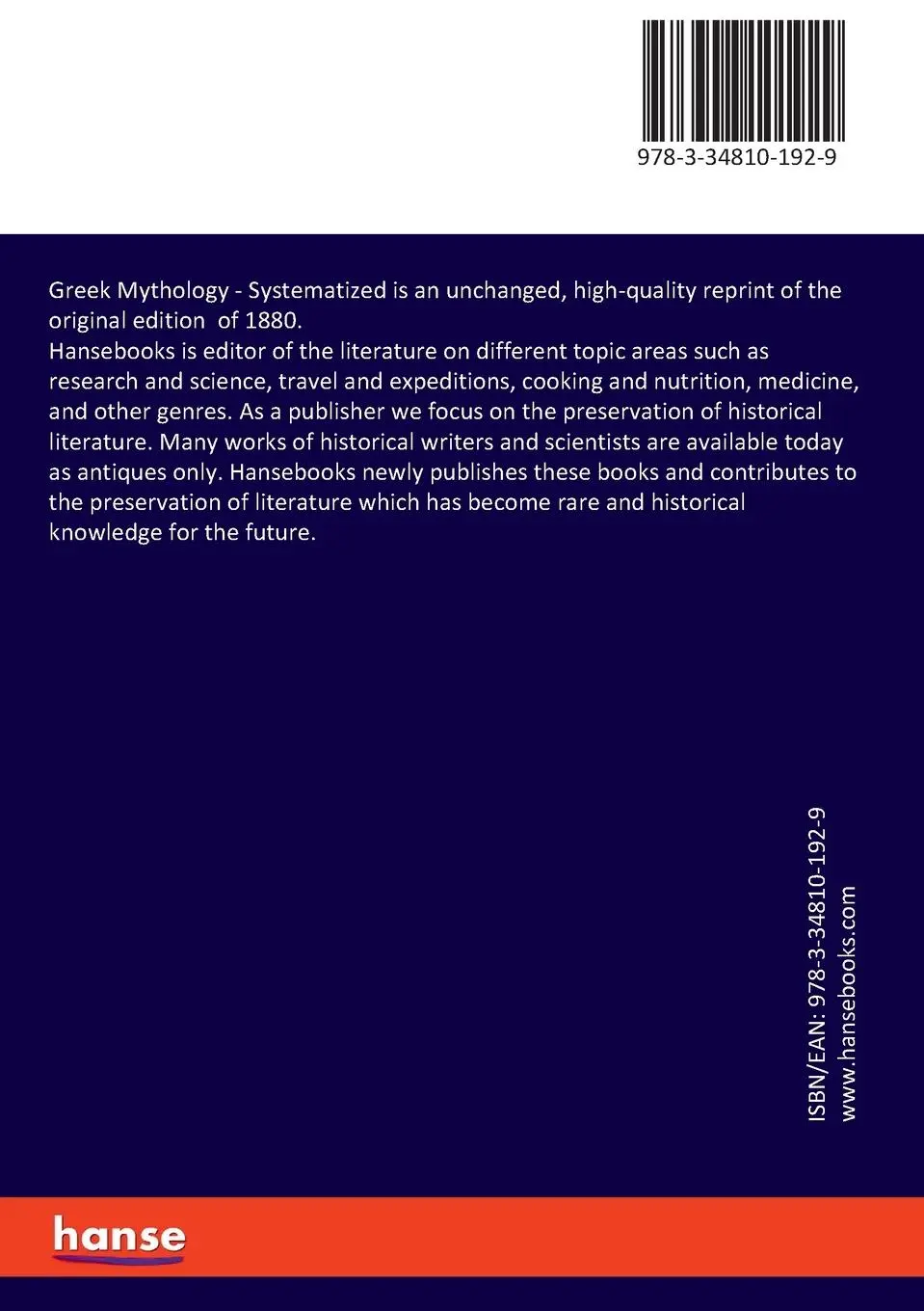 Rückseite: 9783348101929 | Greek Mythology | Systematized | S. A. Scull | Taschenbuch | Englisch