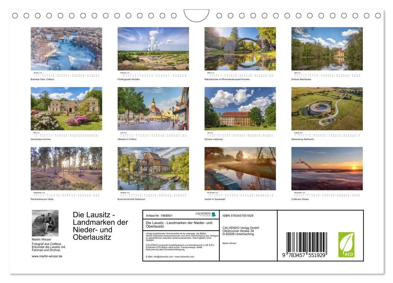 Bild: 9783457551929 | Die Lausitz - Landmarken der Nieder- und Oberlausitz (Wandkalender...