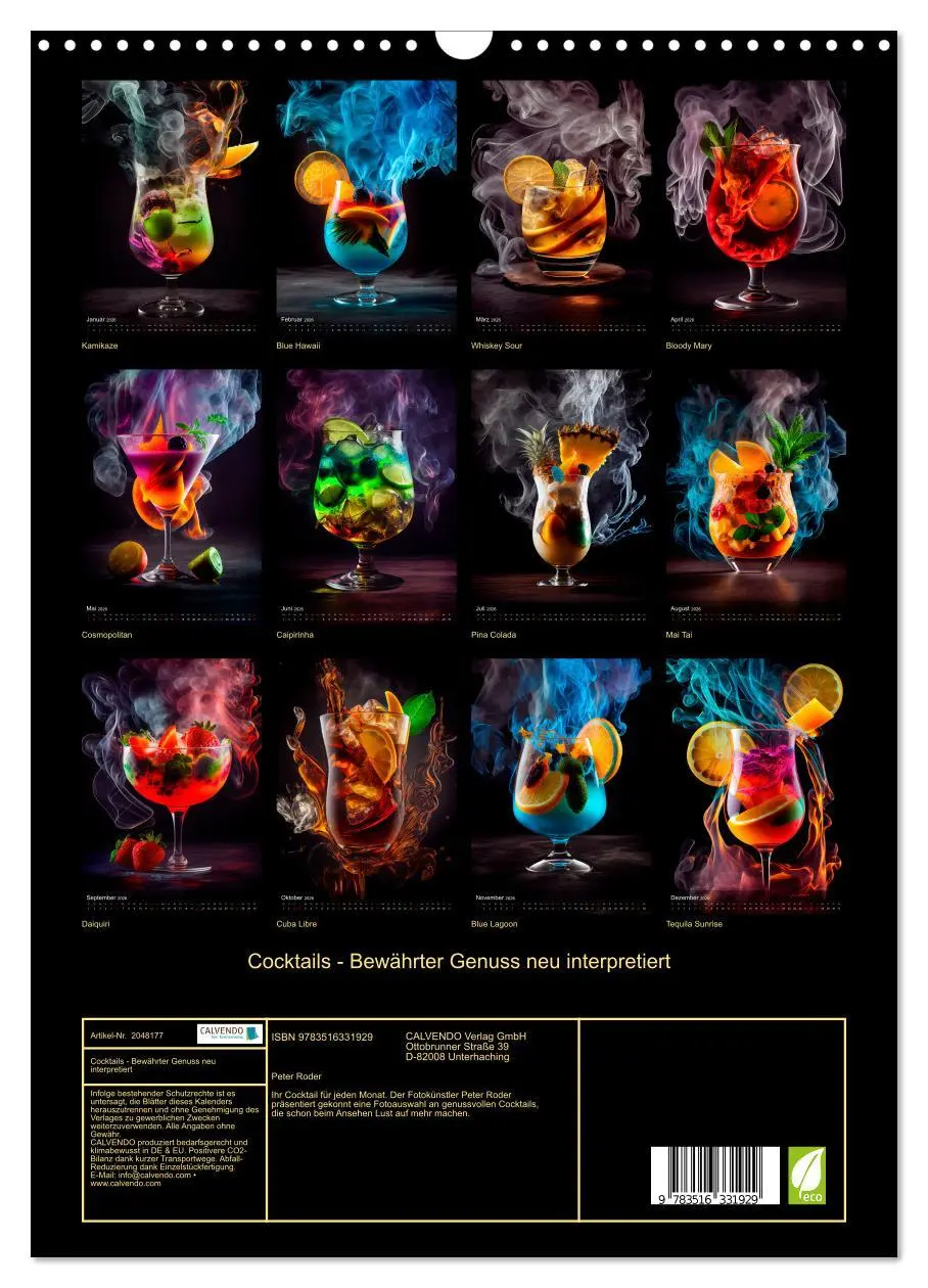 Bild: 9783516331929 | Cocktails - Bewährter Genuss neu interpretiert (Wandkalender 2026...