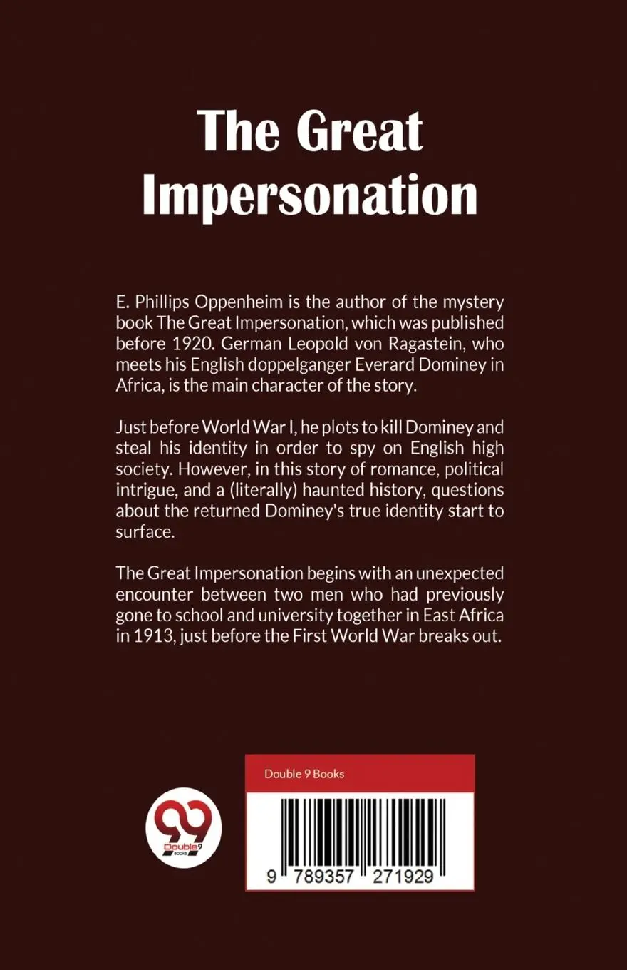 Rückseite: 9789357271929 | The Great Impersonation | E. Phillips Oppenheim | Taschenbuch | 2023