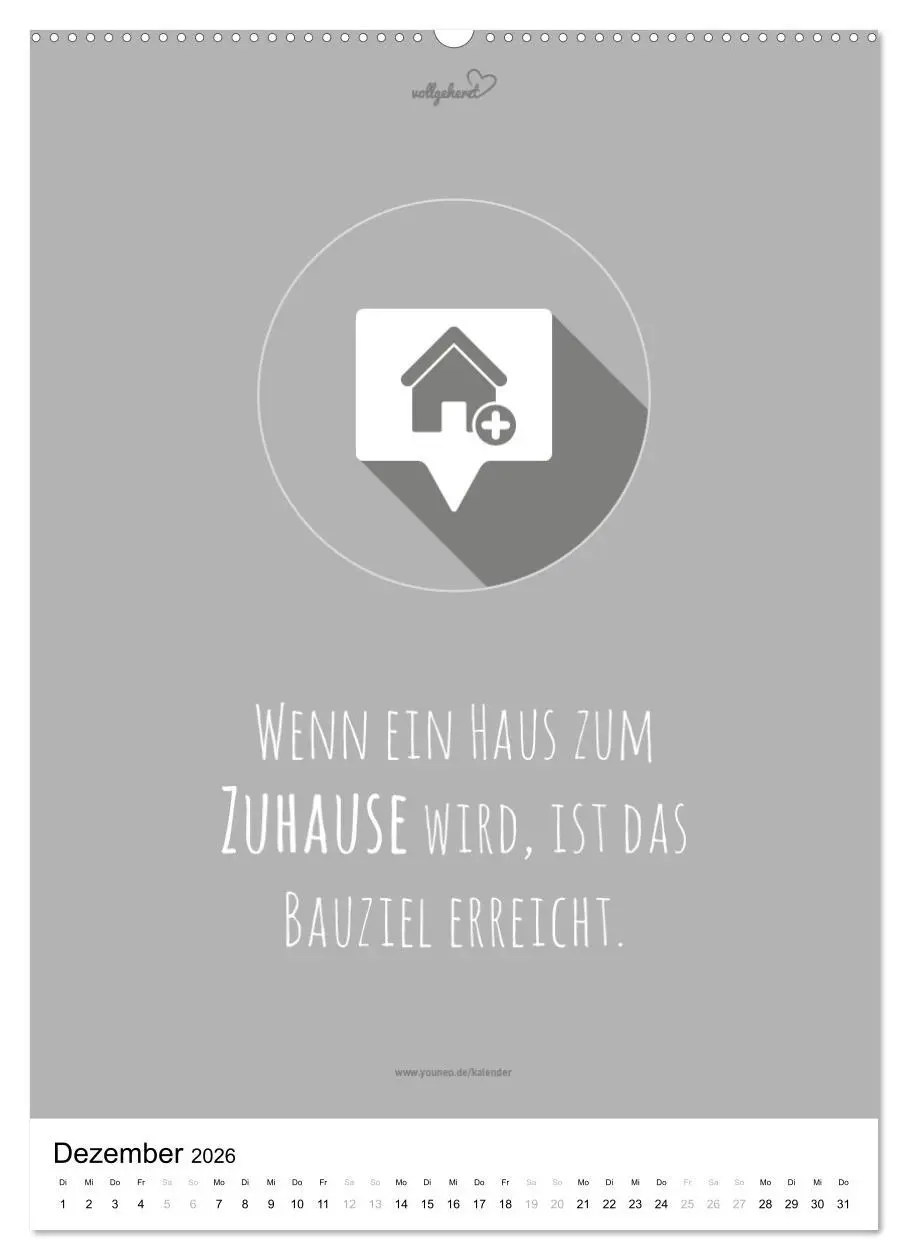 Bild: 9783516392029 | vollgeherzt: Der besondere Kalender für Bauherren mit motivierenden...