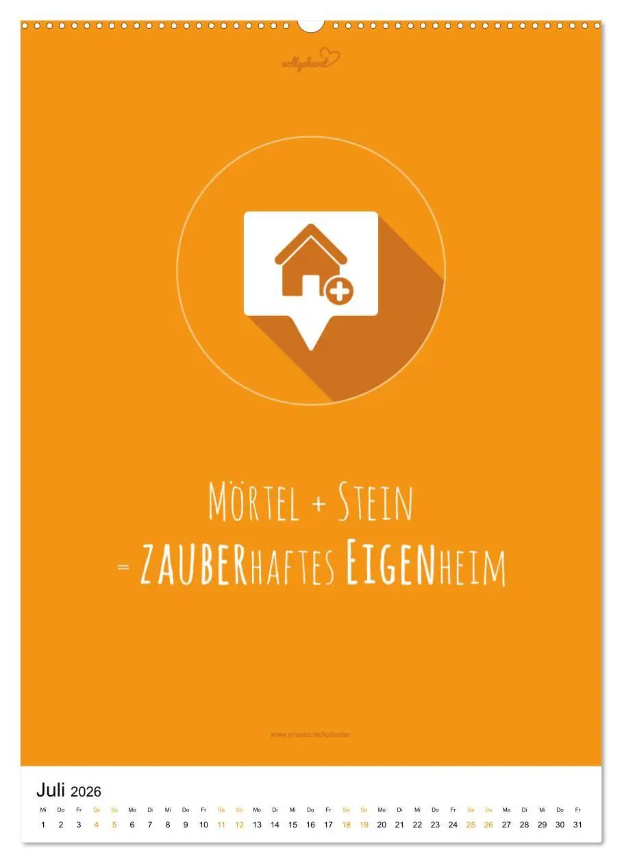 Bild: 9783516392029 | vollgeherzt: Der besondere Kalender für Bauherren mit motivierenden...