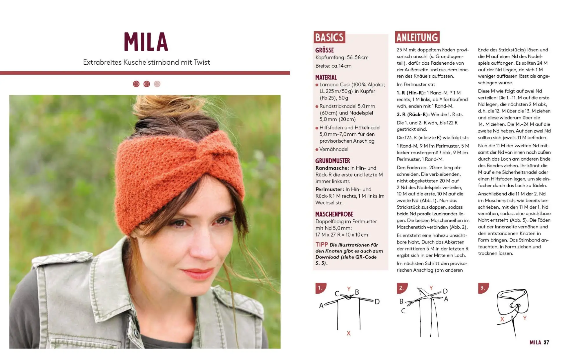 Bild: 9783745912029 | Hej. Stirnbänder stricken | 20 Designs und spannende Muster | Müller