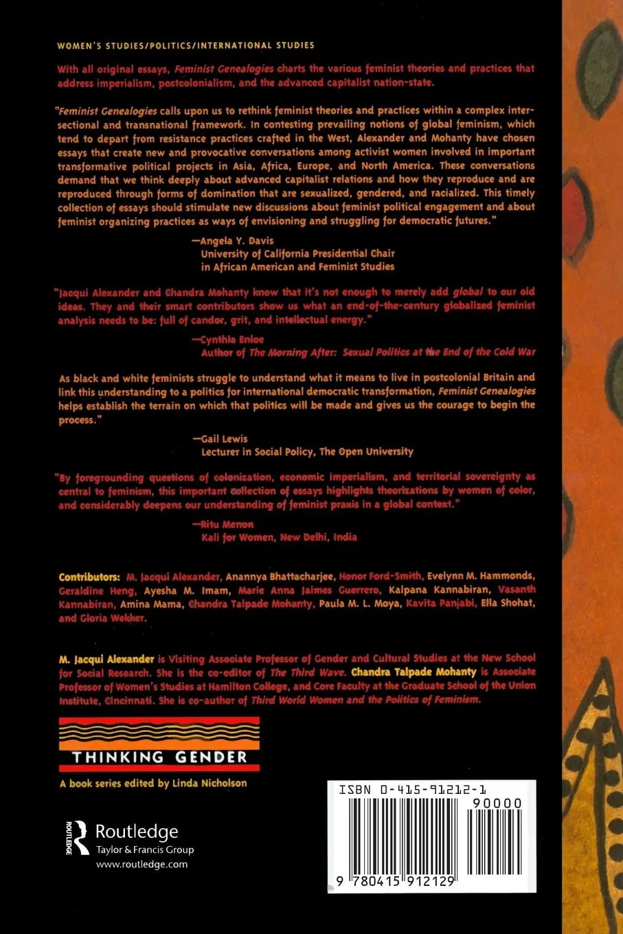 Rückseite: 9780415912129 | Feminist Genealogies, Colonial Legacies, Democratic Futures | Buch