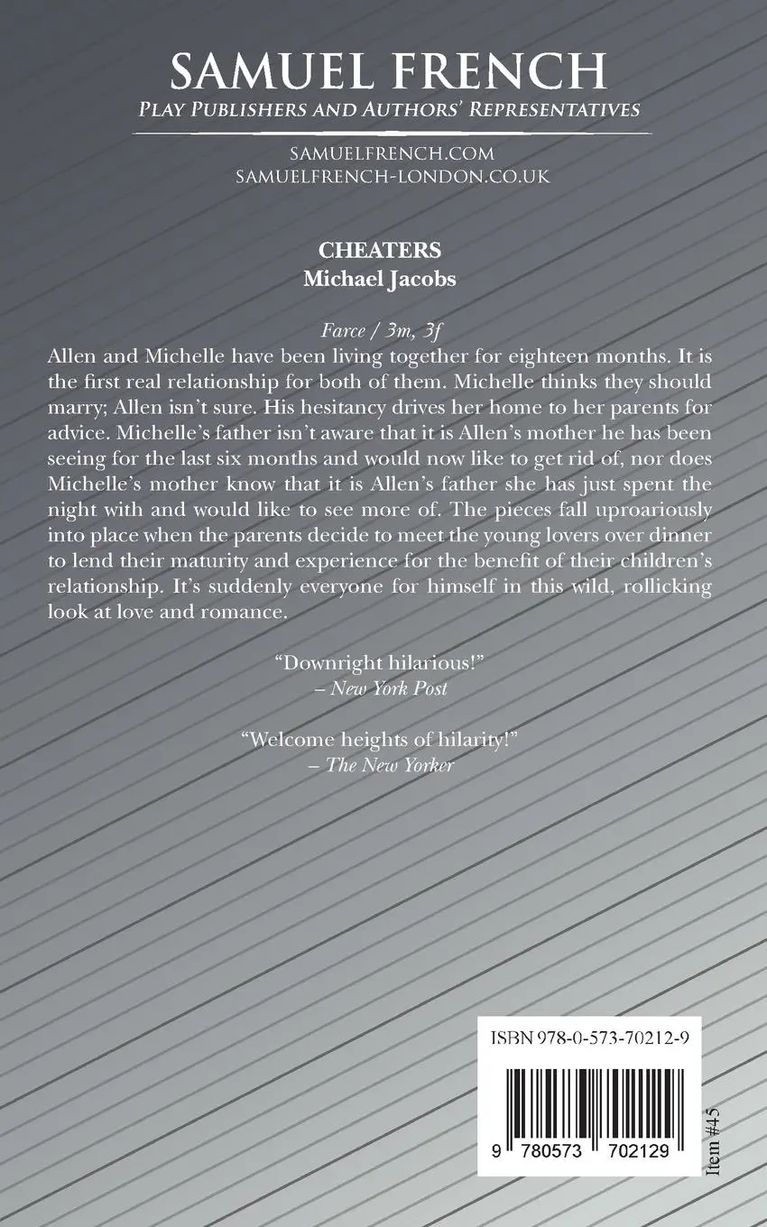 Rückseite: 9780573702129 | Cheaters | Michael Jacobs | Taschenbuch | Englisch | 2013