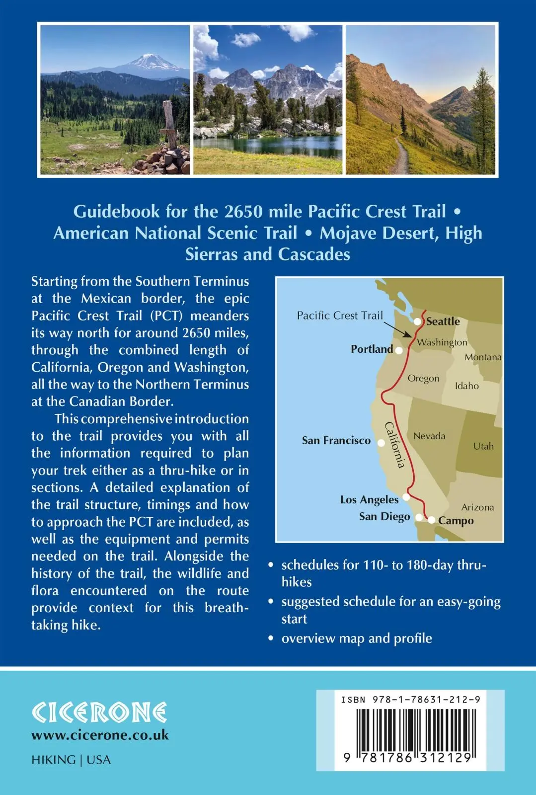 Rückseite: 9781786312129 | Hiking the Pacific Crest Trail | David Jordan | Taschenbuch | Englisch
