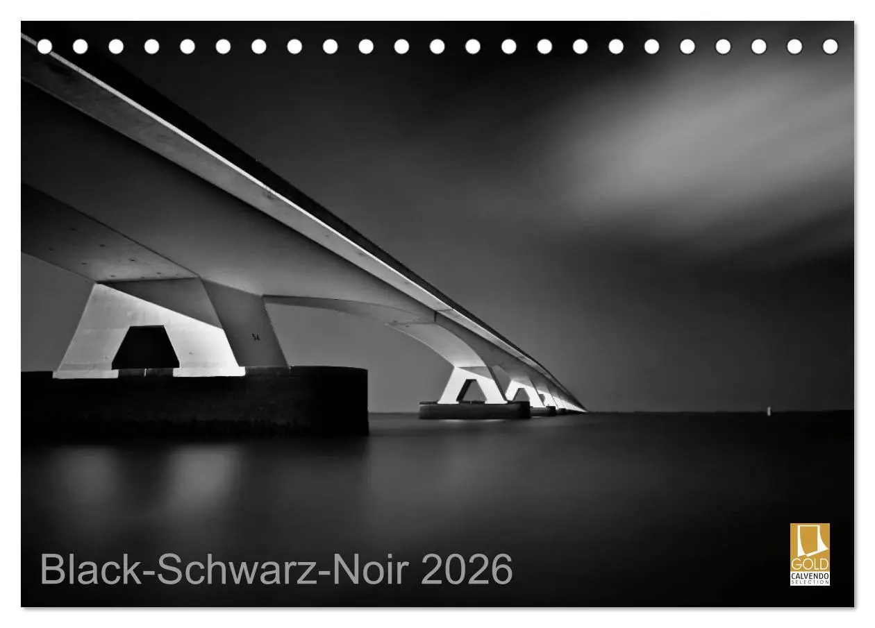 Cover: 9783516212129 | Black-Schwarz-Noir 2026 (Tischkalender 2026 DIN A5 quer), CALVENDO...