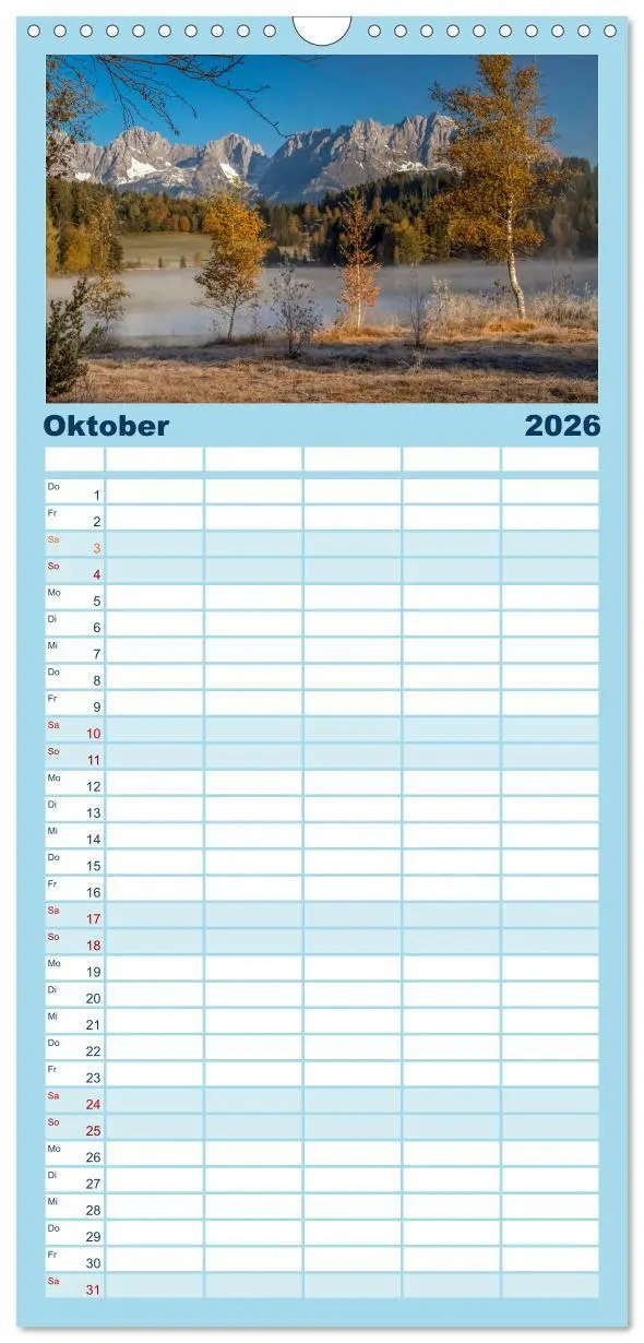 Bild: 9783516522129 | Familienplaner 2026 - Der Wilde Kaiser, das Kletterparadies bei...