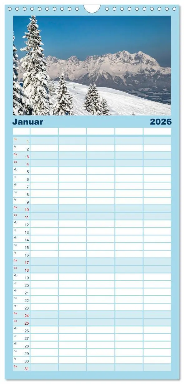 Bild: 9783516522129 | Familienplaner 2026 - Der Wilde Kaiser, das Kletterparadies bei...