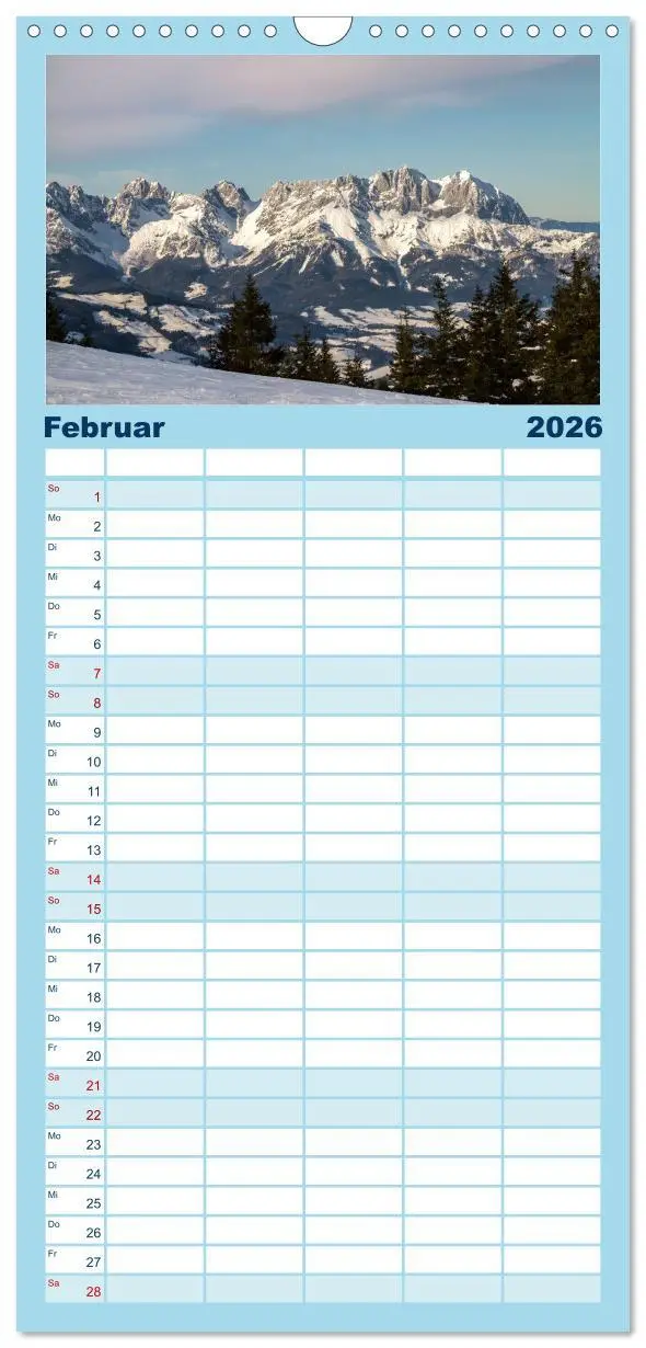 Bild: 9783516522129 | Familienplaner 2026 - Der Wilde Kaiser, das Kletterparadies bei...