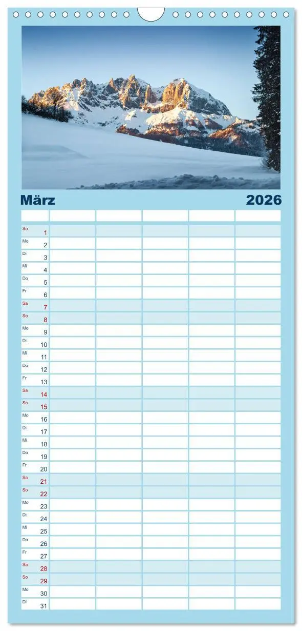 Bild: 9783516522129 | Familienplaner 2026 - Der Wilde Kaiser, das Kletterparadies bei...