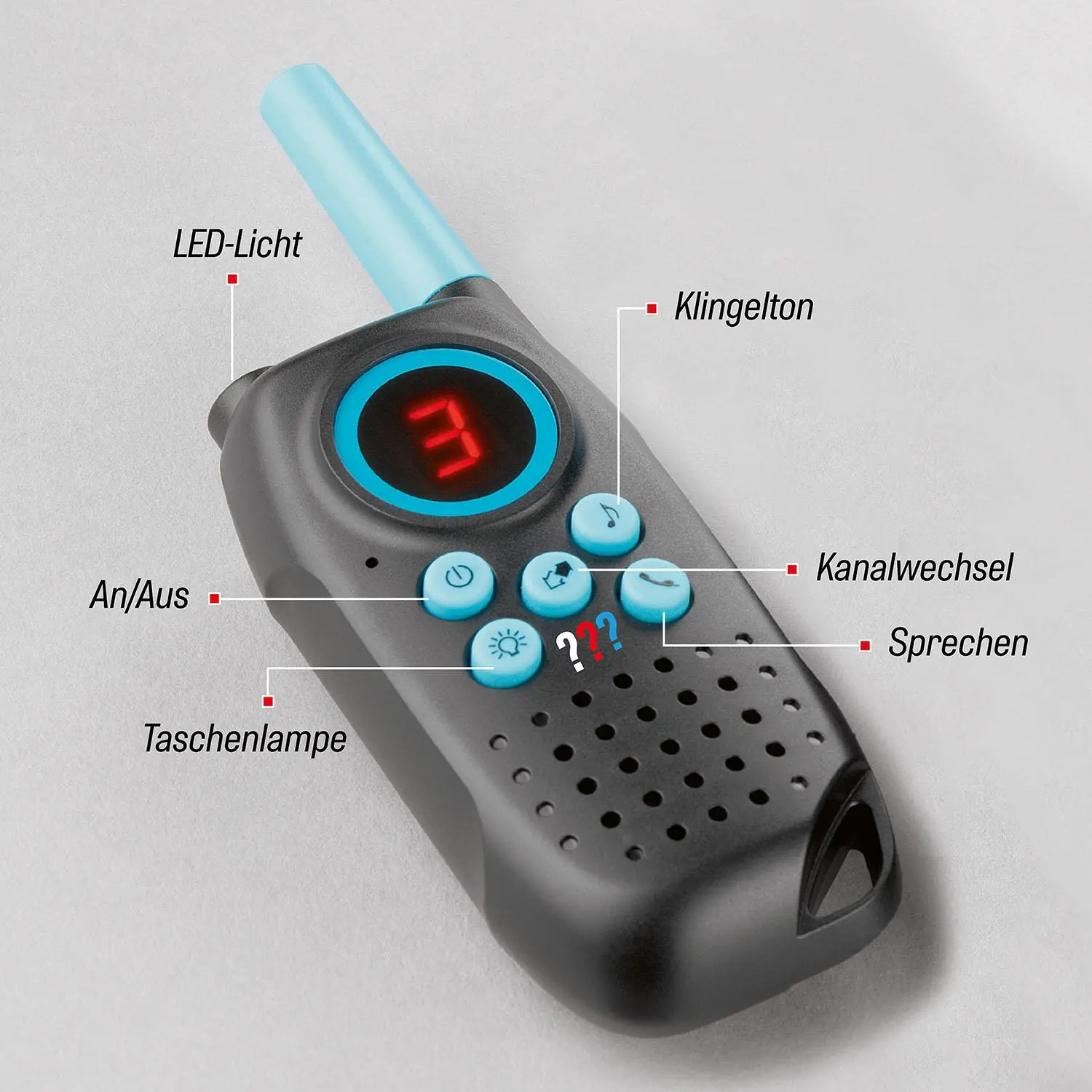 Bild: 4002051632229 | Die drei ??? - Walkie-Talkies (drei Fragezeichen) | Detektiv-Set