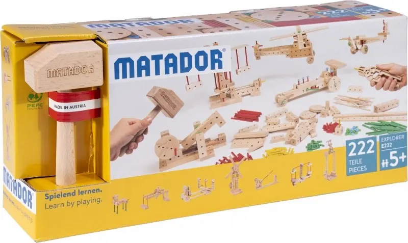 Cover: 9007102112229 | MATADOR 11222 - Explorer E222, Baukasten, Holz, 222 Teile,...