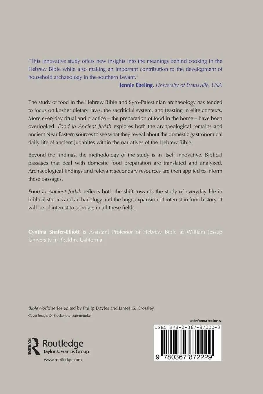 Rückseite: 9780367872229 | Food in Ancient Judah | Cynthia Shafer-Elliott | Taschenbuch | 2019