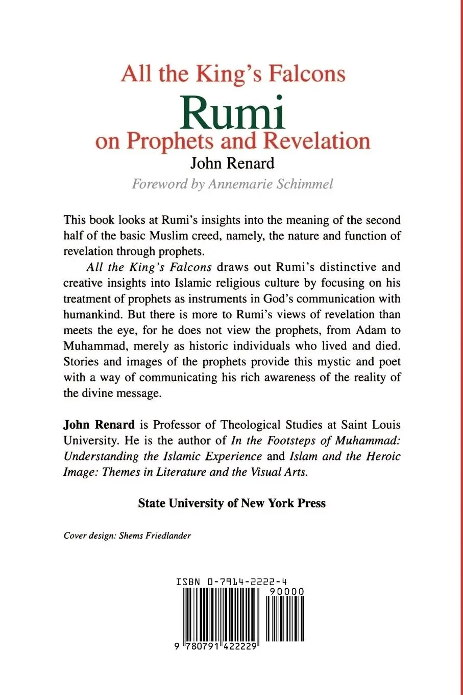 Rückseite: 9780791422229 | All the King's Falcons | Rumi on Prophets and Revelation | John Renard