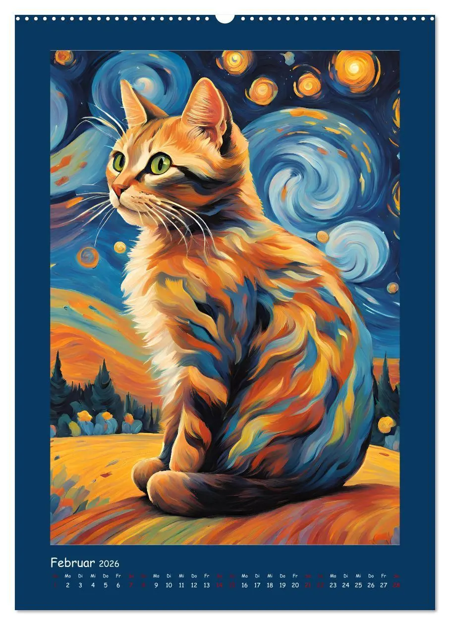 Bild: 9783457282229 | Katzen im Farbenspiel (hochwertiger Premium Wandkalender 2026 DIN...