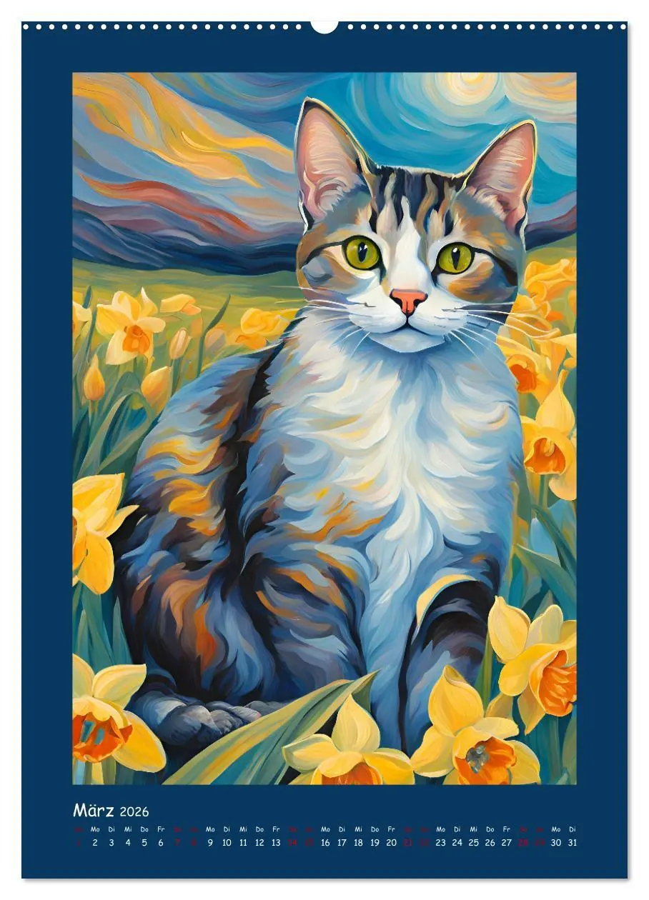 Bild: 9783457282229 | Katzen im Farbenspiel (hochwertiger Premium Wandkalender 2026 DIN...