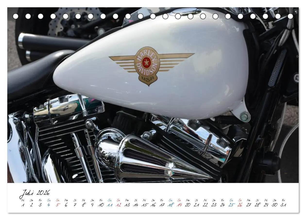 Bild: 9783457972229 | Harley Davidson - Details einer Legende (Tischkalender 2026 DIN A5...