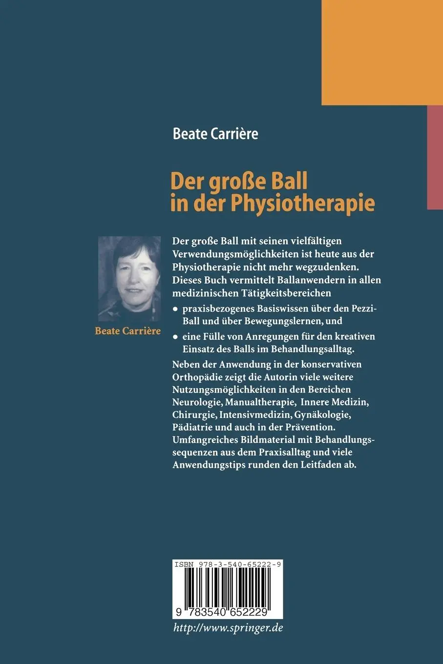 Rückseite: 9783540652229 | Der große Ball in der Physiotherapie | Beate Carrière | Taschenbuch