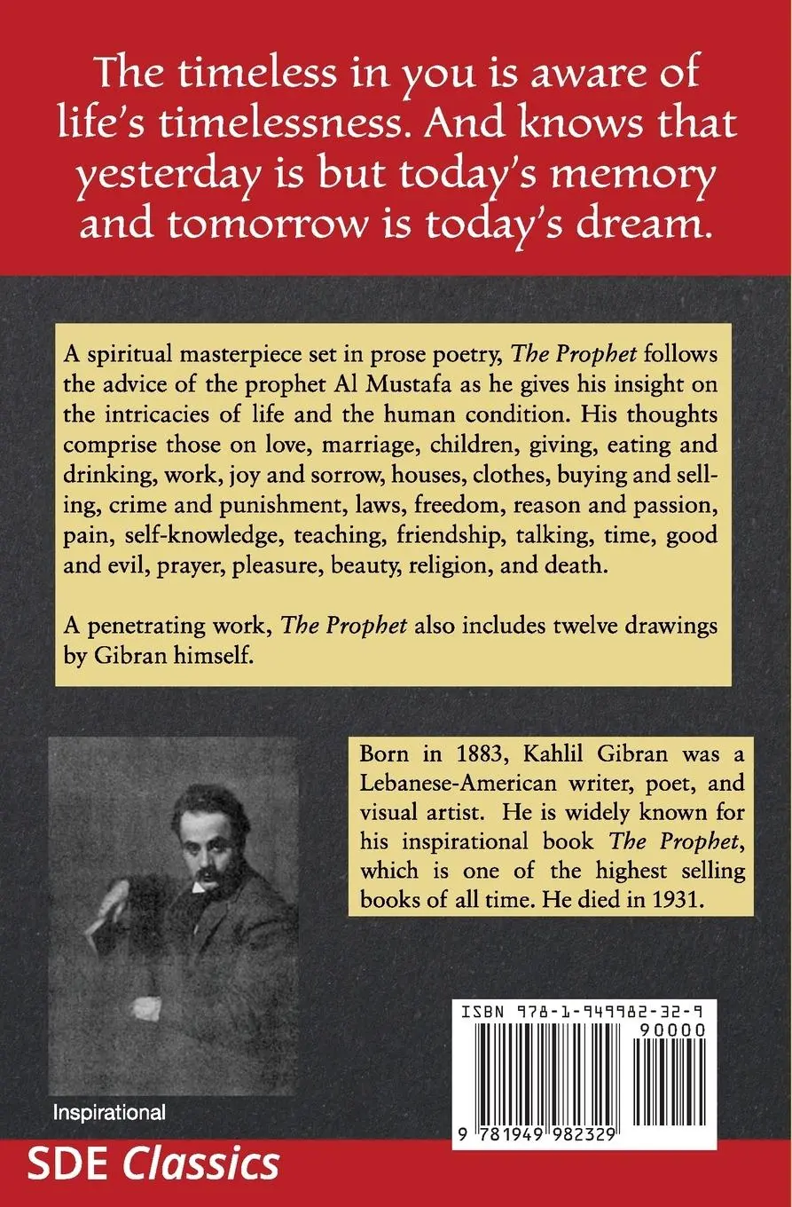 Rückseite: 9781949982329 | The Prophet | Kahlil Gibran | Taschenbuch | Kartoniert / Broschiert