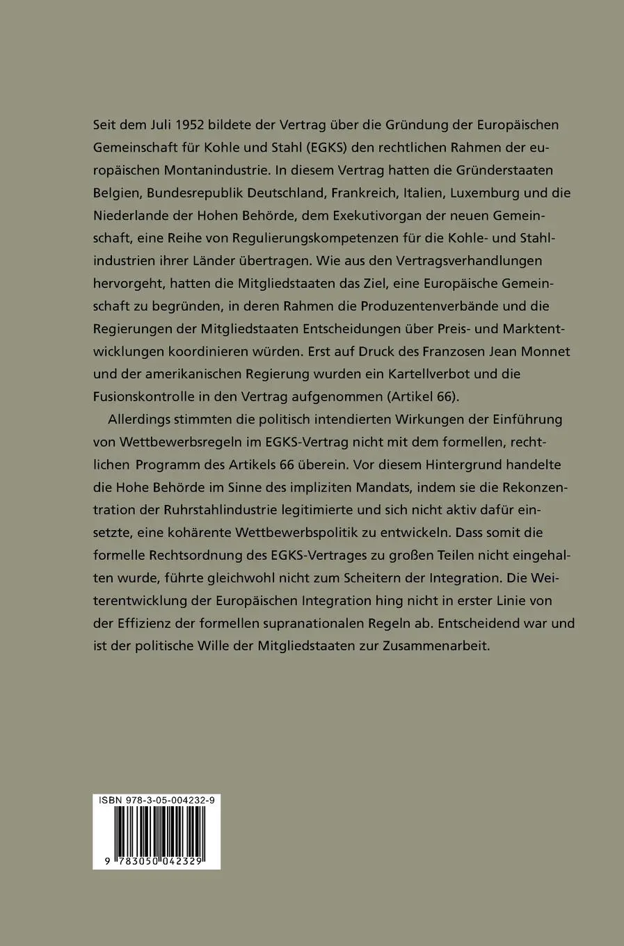 Rückseite: 9783050042329 | Gefahr für den Wettbewerb? | Tobias Witschke | Buch | 383 S. | Deutsch