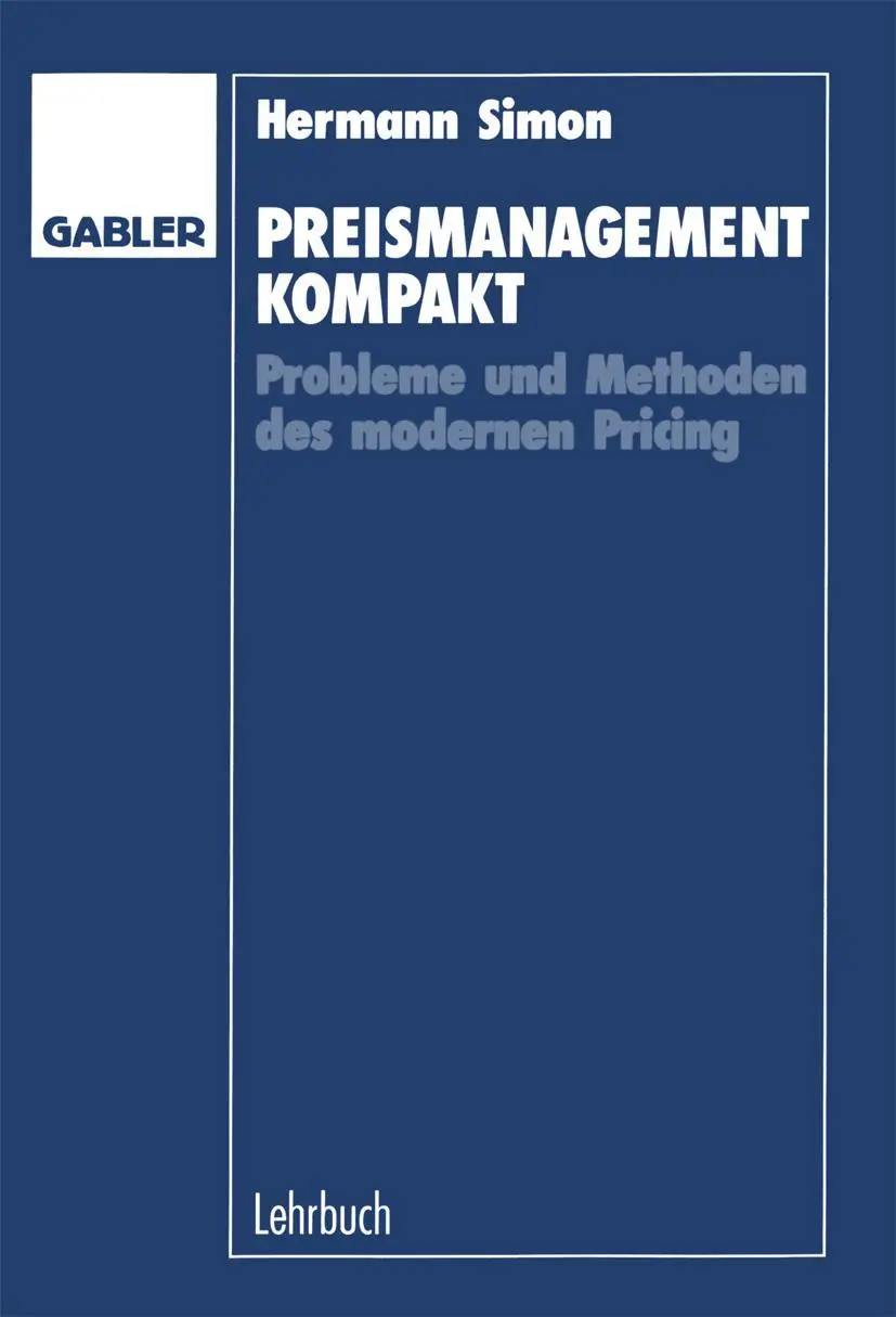 Cover: 9783409132329 | Preismanagement kompakt | Probleme und Methoden des modernen Pricing
