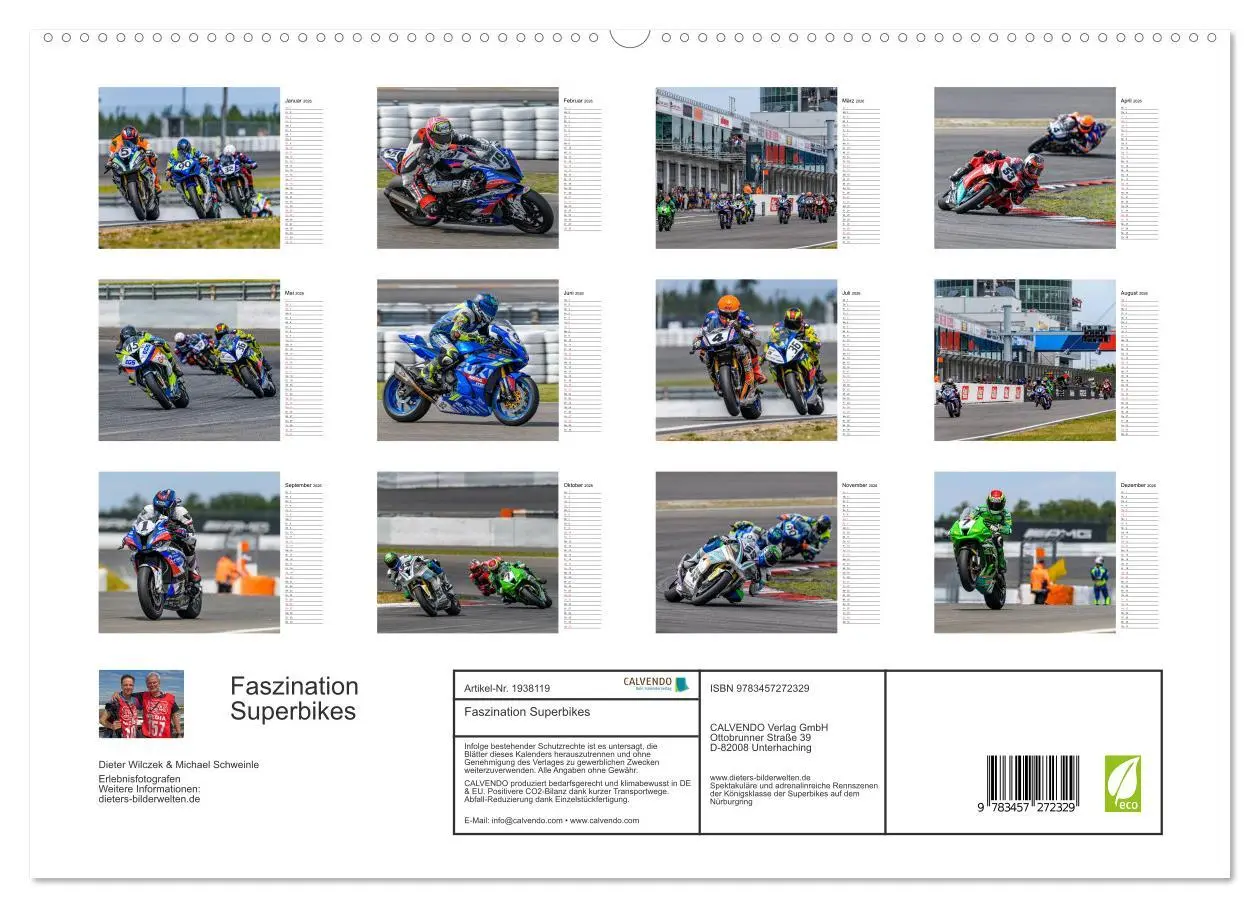 Bild: 9783457272329 | Faszination Superbikes (hochwertiger Premium Wandkalender 2026 DIN...