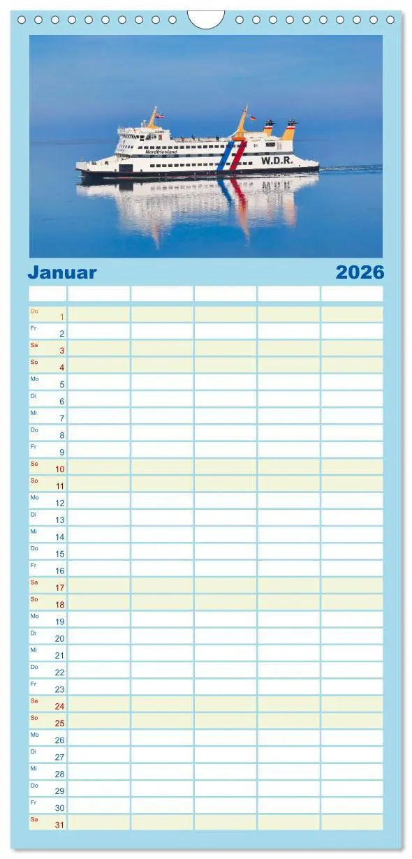 Bild: 9783516502329 | Familienplaner 2026 - Föhr... liebt in eine Insel mit 5 Spalten...